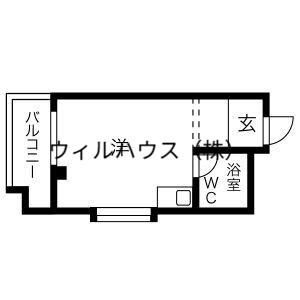 ファントム中百舌鳥(ワンルーム/2階)の間取り写真