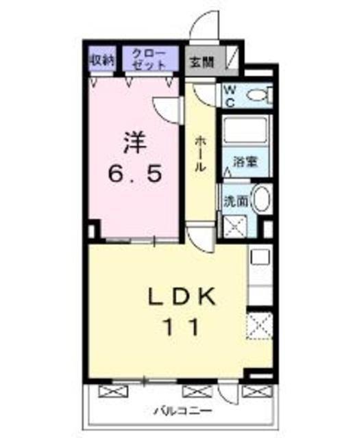 ファミーユ(1LDK/3階)の間取り写真