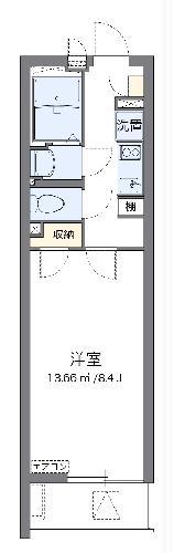 クレイノ八潮(1K/1階)の間取り写真