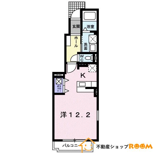 レジデンス・ネオI(1K/1階)の間取り写真