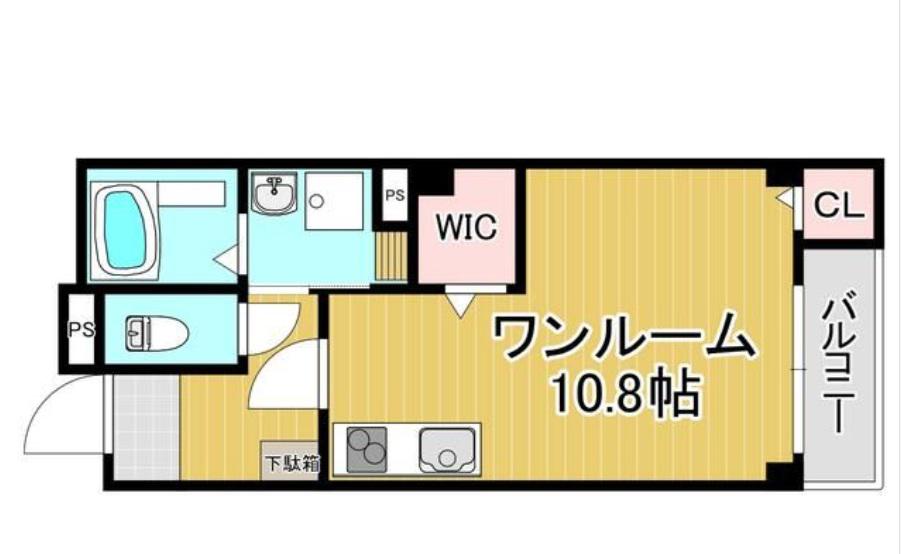 HYGGE(ワンルーム/2階)の間取り写真
