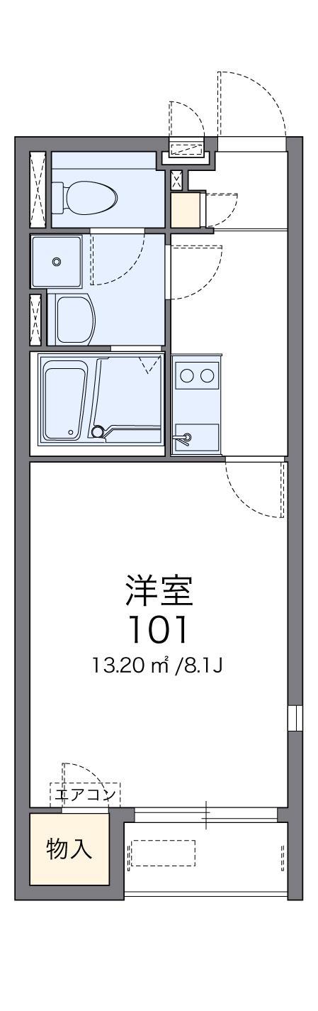 レオネクストFOREVERIII(1K/2階)の間取り写真
