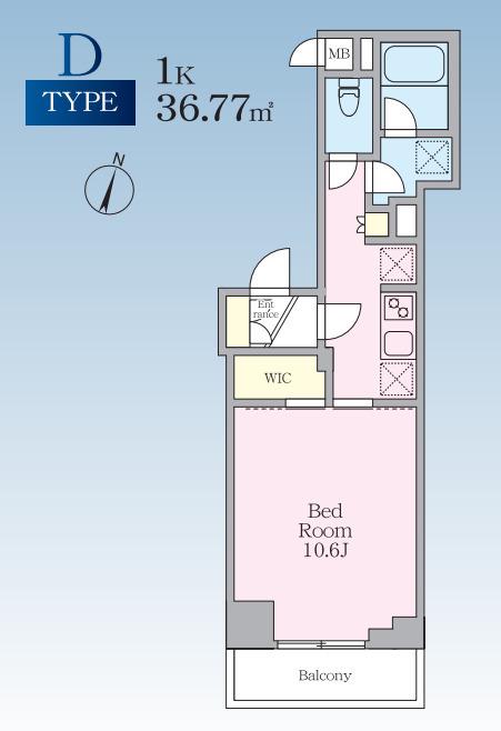 S-RESIDENCE板橋大山CLAIR(1K/5階)の間取り写真