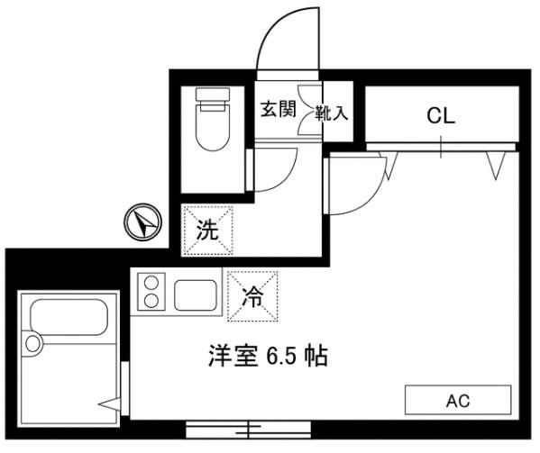 BCASA TSURUMI(ワンルーム/1階)の間取り写真