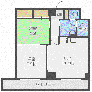 オカダビル(2LDK/3階)の間取り写真