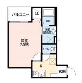 仙台市地下鉄東西線 薬師堂駅(宮城) 徒歩8分 3階建 築5年(1K/2階)の間取り写真