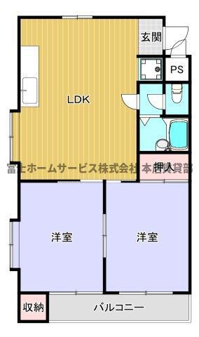 LUMIERE住吉ノース(2LDK/1階)の間取り写真