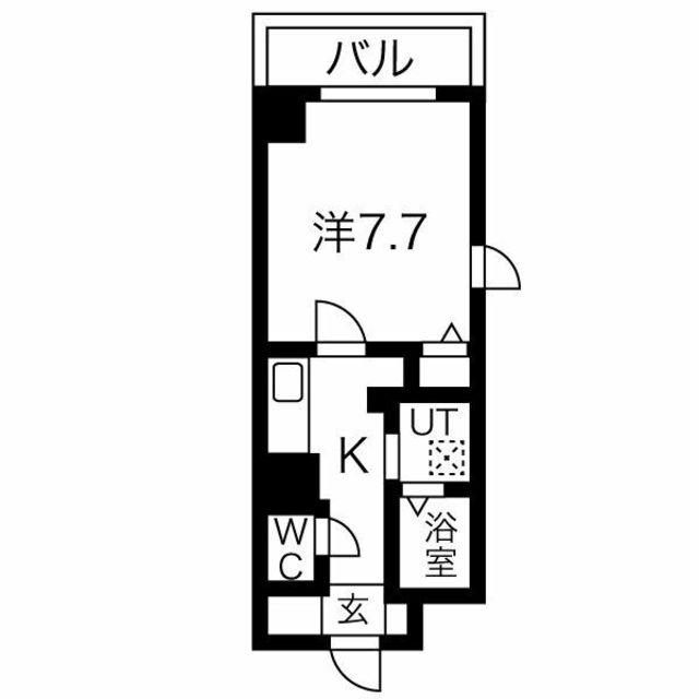 GROOVE守口駅前(1K/9階)の間取り写真