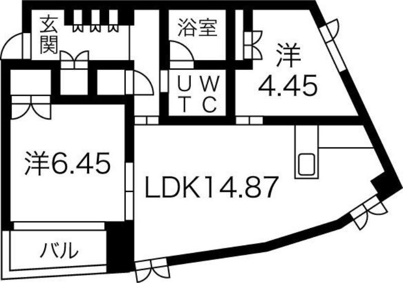 INFINITY22(2LDK/7階)の間取り写真