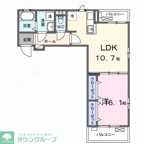 アンシャンテ(1LDK/3階)の間取り写真