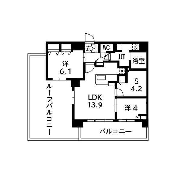 アーバンパーク御幣島(3LDK/11階)の間取り写真