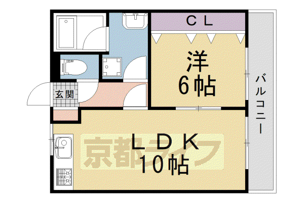レジデンス了以苑(1LDK/2階)の間取り写真