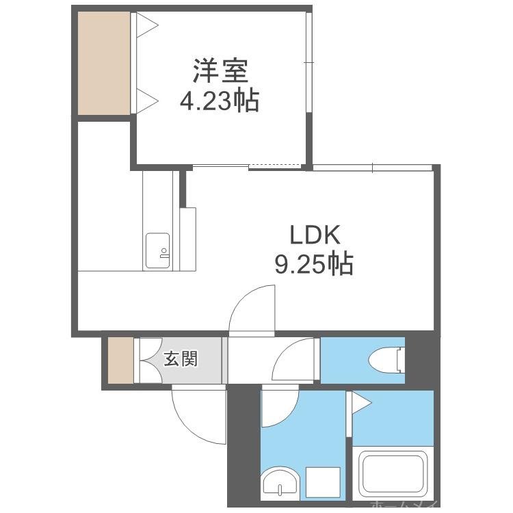 LUCE(1LDK/1階)の間取り写真