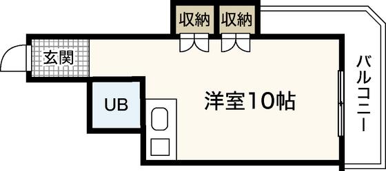 アクティブ21(ワンルーム/2階)の間取り写真