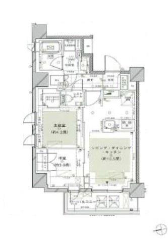 ピアース神楽坂テラス(2LDK/2階)の間取り写真