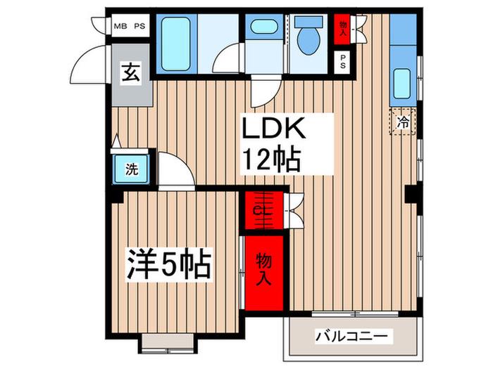 パルクハイム(1LDK/3階)の間取り写真
