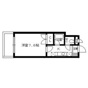 ラピアス吹上(1K/2階)の間取り写真