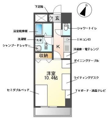 M-STAGEAOI(1K/6階)の間取り写真