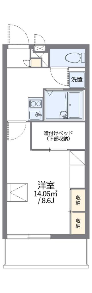 レオパレスサンコート学園前B(1K/3階)の間取り写真