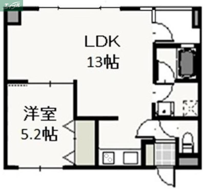 COURT CONDOHR(1LDK/5階)の間取り写真