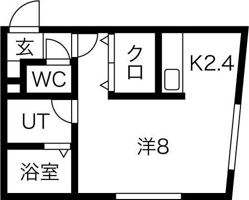 GARDEN サウスI(1K/3階)の間取り写真