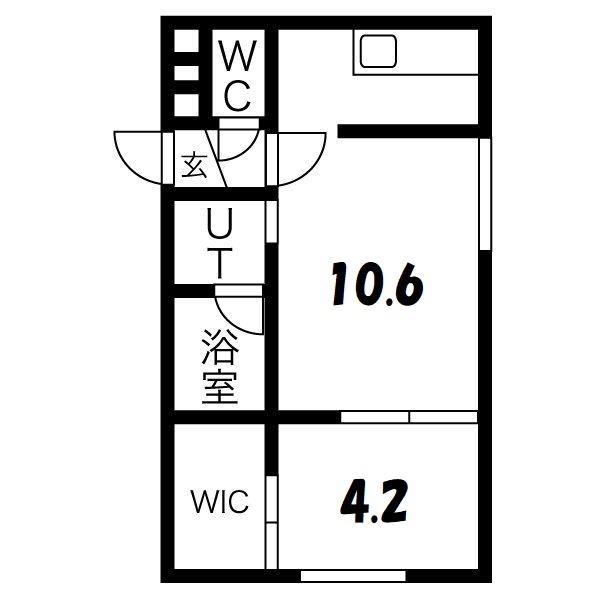 GALLEY-LA SOUEN(1LDK/4階)の間取り写真