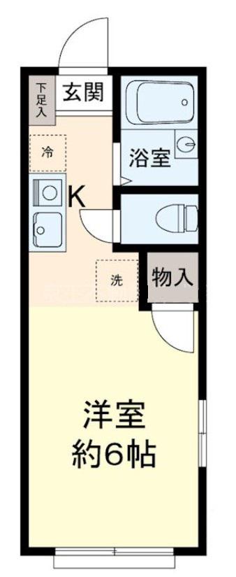 サンハイム東橋本(ワンルーム/2階)の間取り写真