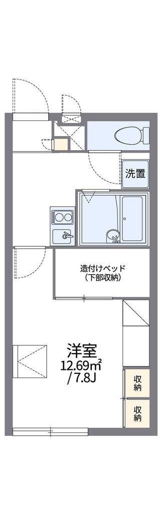 レオパレスキャンサーII(1K/1階)の間取り写真
