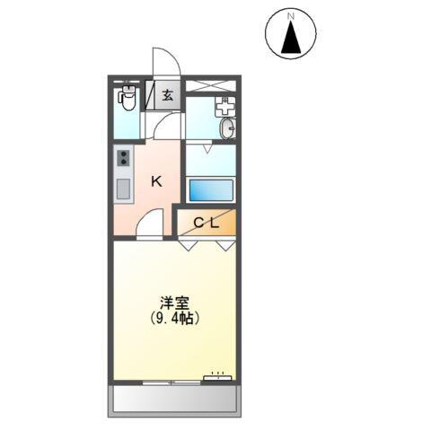 エル・シャトレーン(1K/2階)の間取り写真