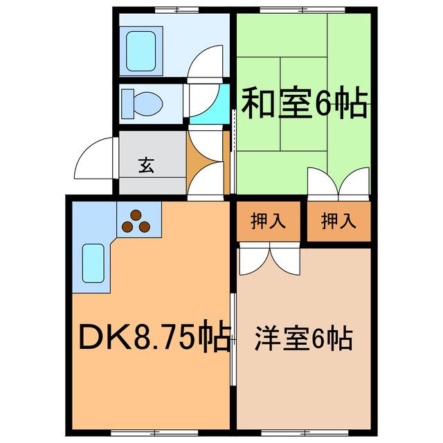 松井ハイツ(2DK/3階)の間取り写真