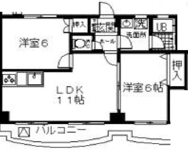 ヴァンベール(2LDK/3階)の間取り写真