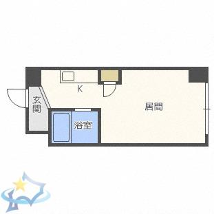 アルファビル大通西17(ワンルーム/5階)の間取り写真