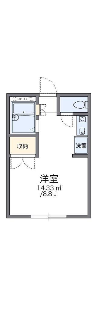 レオパレス中町(1K/1階)の間取り写真