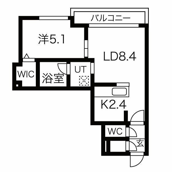 BALBONI SETTE(1LDK/5階)の間取り写真
