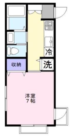 ピア和泉(1K/1階)の間取り写真