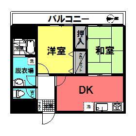 ファミール田端(2DK/4階)の間取り写真
