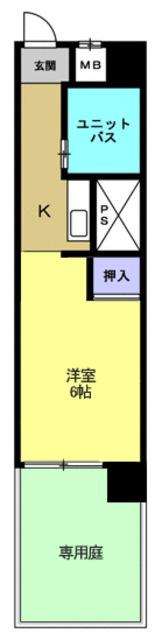大森永谷マンション(ワンルーム/1階)の間取り写真