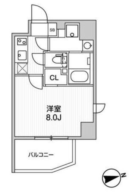 ブラウ南池袋(1K/3階)の間取り写真