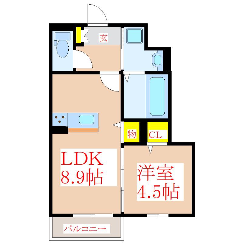 グランクラス(1LDK/1階)の間取り写真