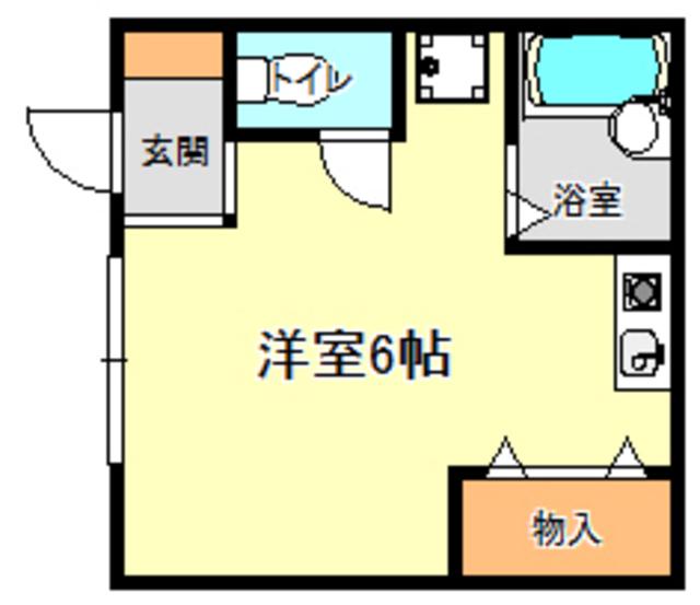 YS石生(ワンルーム/2階)の間取り写真