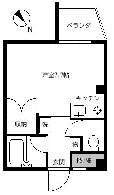 CASA・ファイブ(ワンルーム/3階)の間取り写真