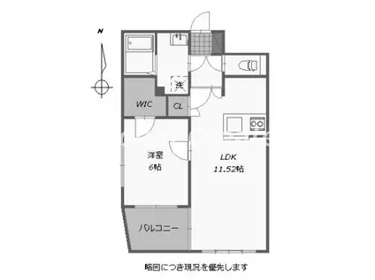 GRACEFUL HILLS 南佐古(1LDK/3階)の間取り写真