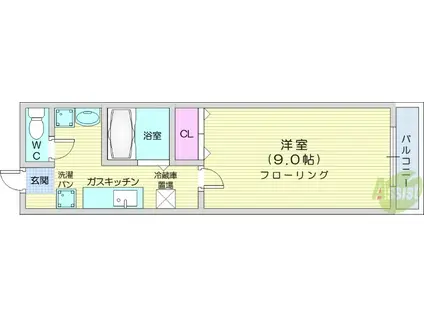 K・S ハイツ(1DK/2階)の間取り写真