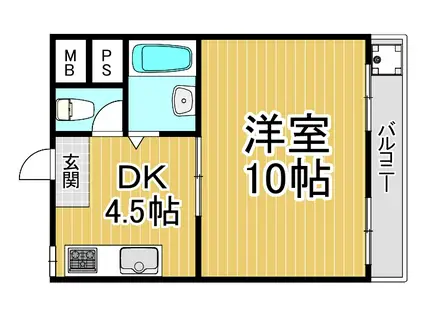 ミサトマンション(1DK/3階)の間取り写真