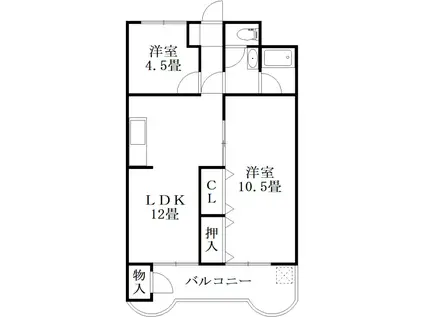 第3三宅ビル(2LDK/3階)の間取り写真