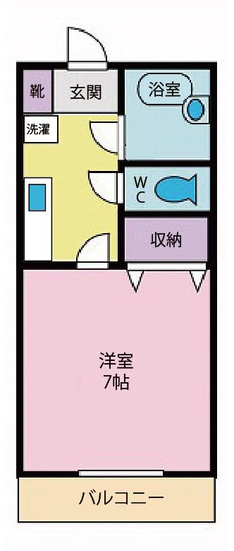 イーストヴィレッジ(1K/3階)の間取り写真