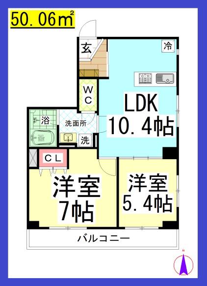 SR ASTOLTIA(2LDK/3階)の間取り写真