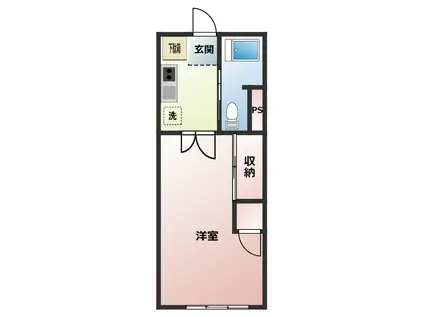 日吉第五コーポ別館(1K/1階)の間取り写真