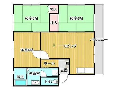 グレース小森野(3LDK/2階)の間取り写真