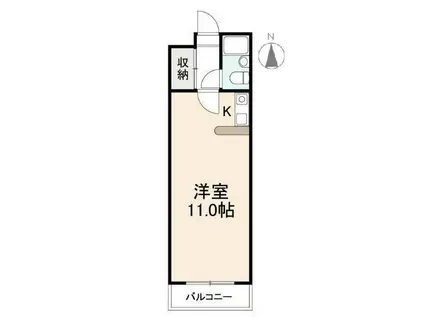 フォルテ II(1K/3階)の間取り写真